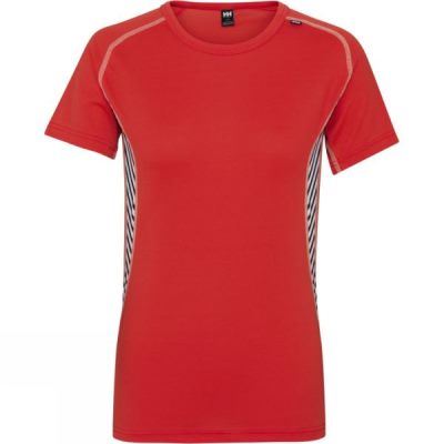 Playeras Helly Hansen HH Dry Stripe Mujer - Rojas - Chile PND409657